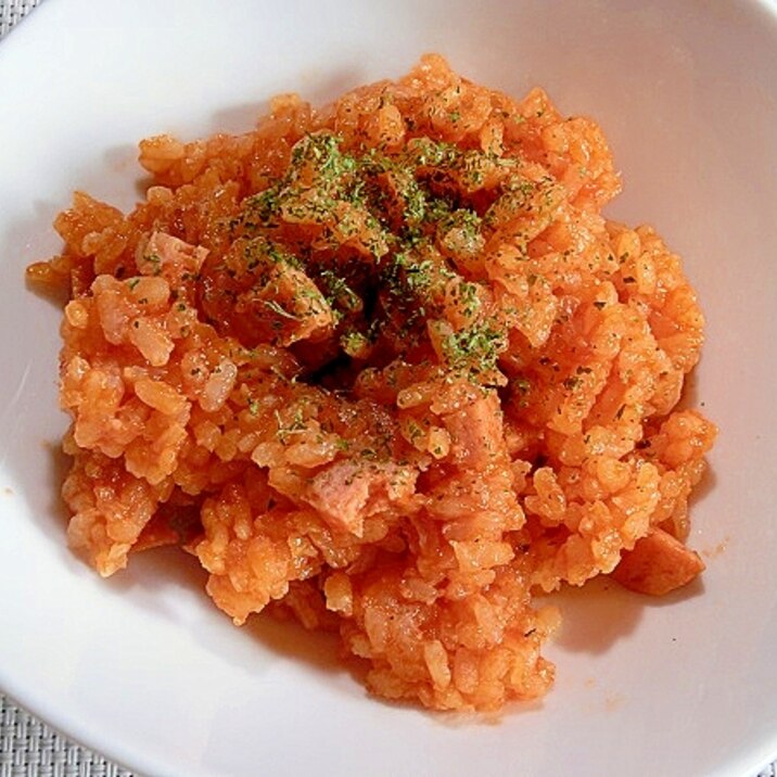 冷蔵庫にあるもので 炊飯器でケチャップライス レシピ 作り方 By さくらもっち 楽天レシピ